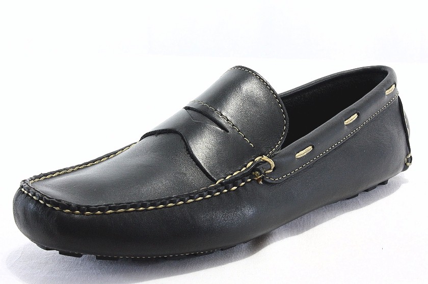Hush Puppies San Vincente Men's Shoes Black Low-Profile Loafers