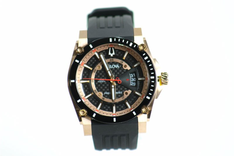 Bulova Precisionist Black Rubber Band 98b152