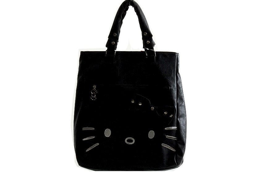 Hello Kitty Tote Fold Over Black Handbag St Hm3067162