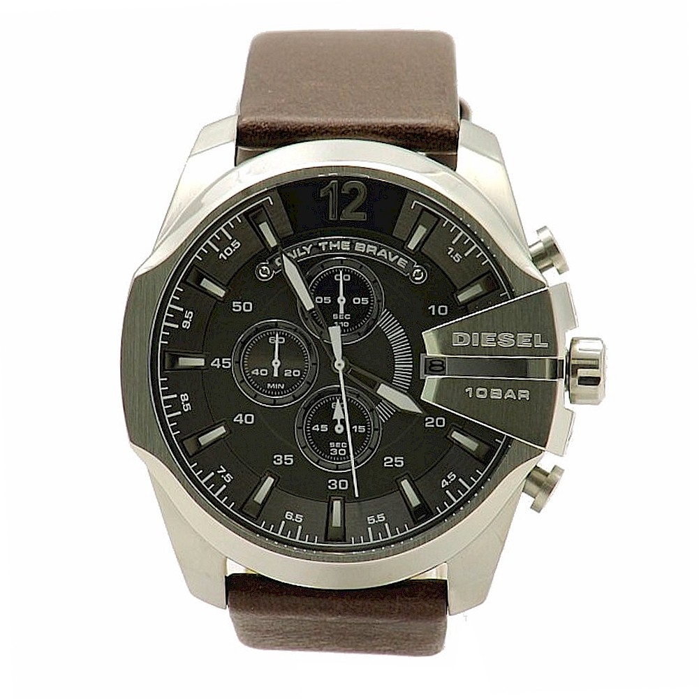 Diesel Men S Dz4290 Chronograph Brown Leather Watch