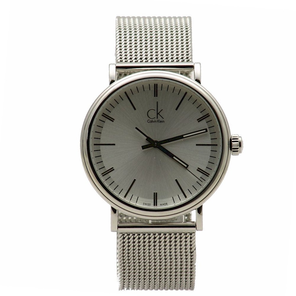 Calvin Klein Men S K3w21126 Silver Steel Mesh Analog Watch