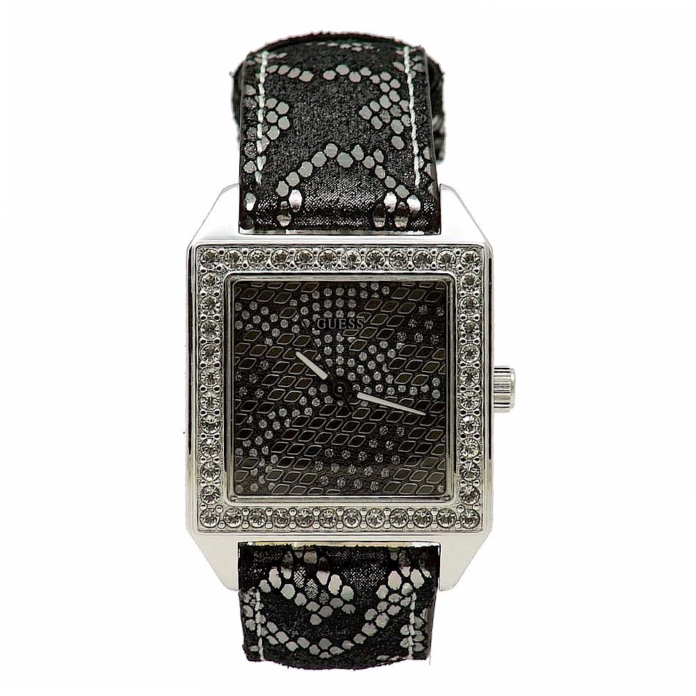 Women s Classic Glamour  Gunmetal Python Print Watch - Guess U0050L1