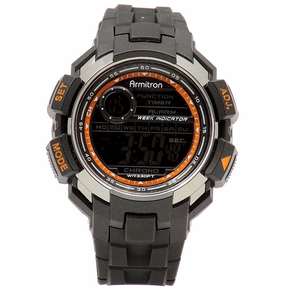 Armitron Men S 40 8258gry Grey Digital Chronograph Watch