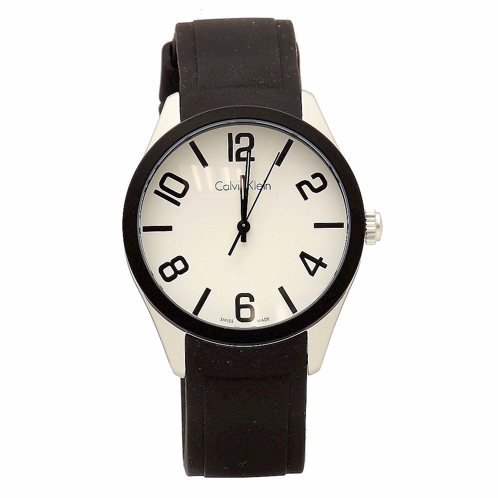 Calvin Klein Men S Ck K5e51cb2 Black Silicone Fashion Watch