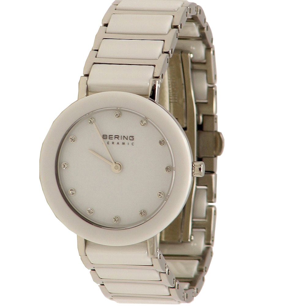 Bering Women S 10729 754 Ceramic White Stainless Steel Silver Analog Watch