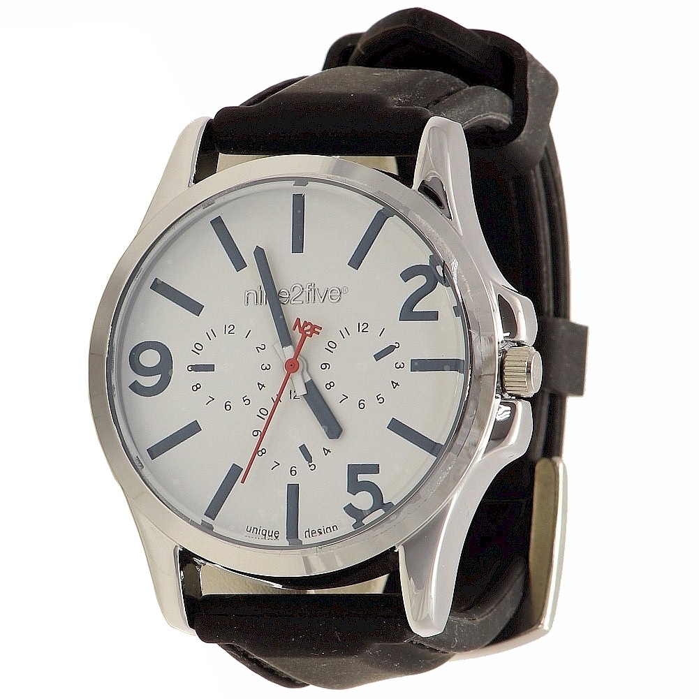 Nine2five Men S Afss08ngbl Black White Analog Fashion Watch