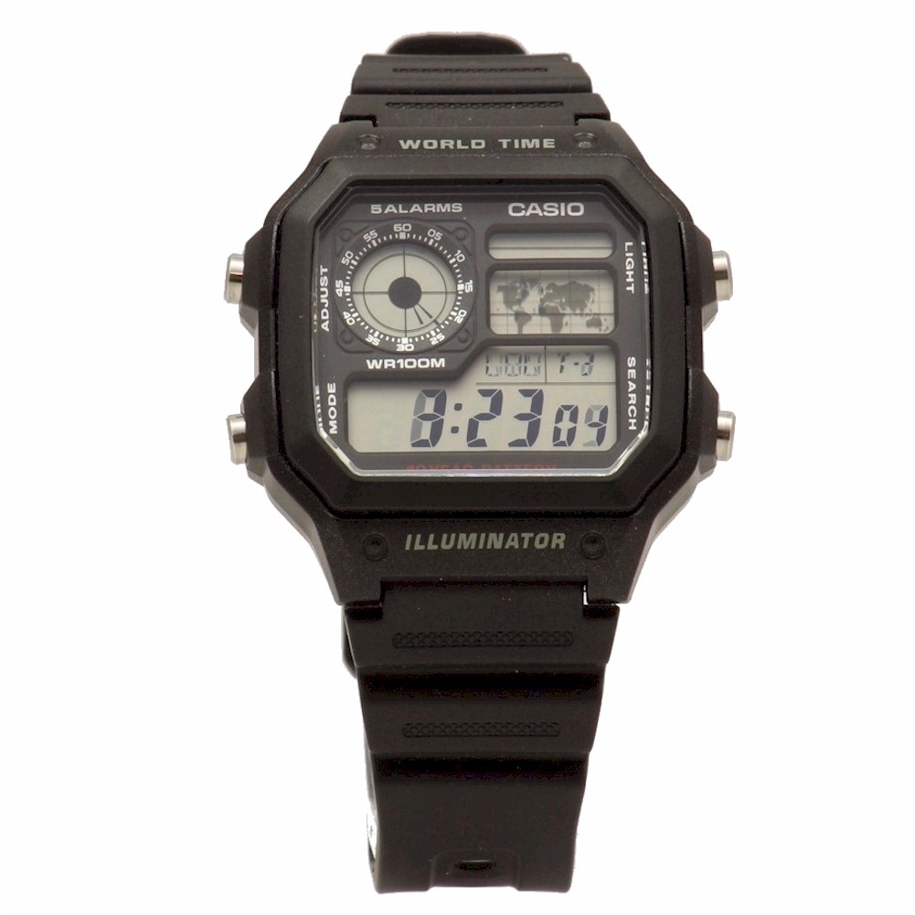 Casio Men S Ae1200wh 1av Black Digital Chronograph Watch