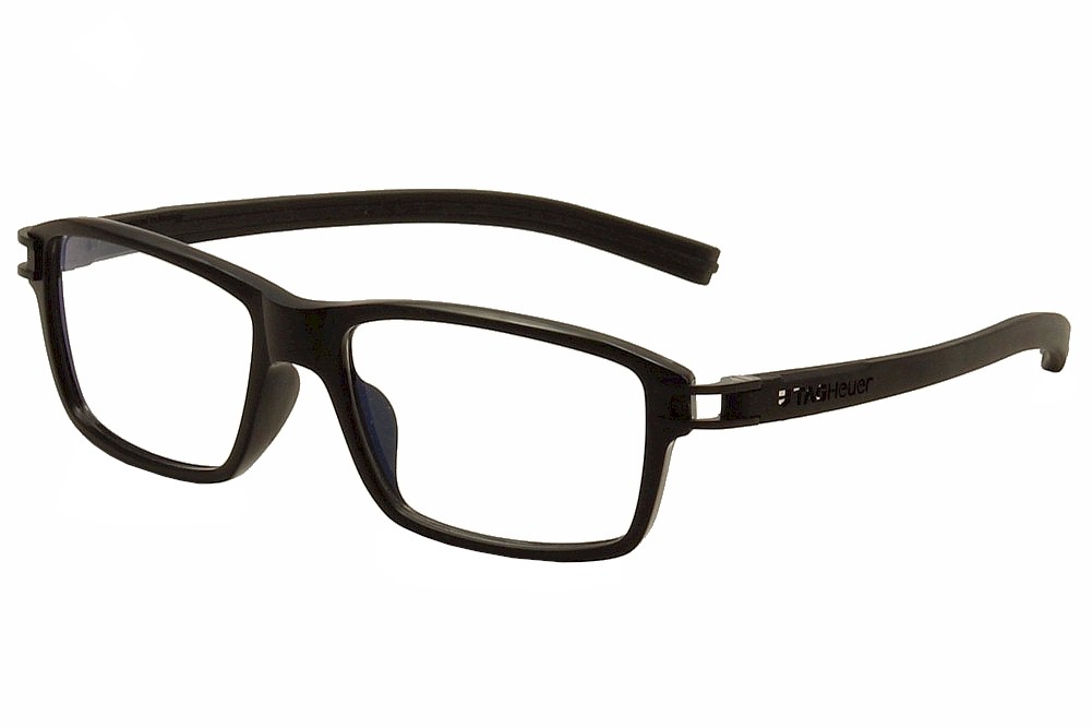 Tag Heuer Eyeglasses TH/7645 001 Black TagHeuer Rimless Optical Frame