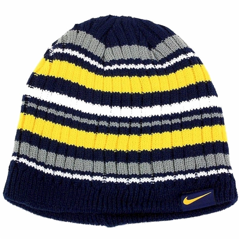 Nike Youth Boy's Striped Knit Winter Beanie Hat