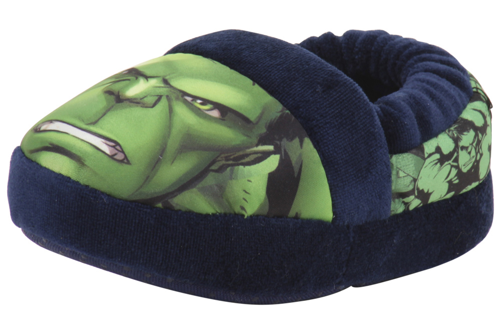 Incredible Hulk Toddler/Little Boy's Green/Navy Fashion Slippers Shoes