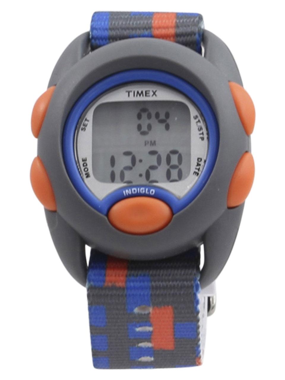 Timex Boy S Tw7c12900 Time Machines Grey Orange Digital Watch