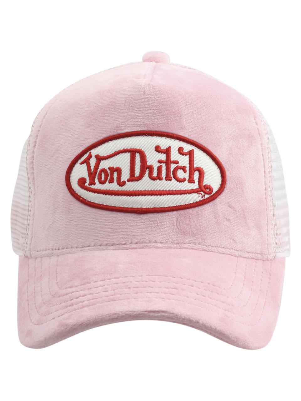 Von Dutch Women's Velvet Front Snapback Trucker Cap Hat