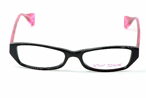 Betsey Johnson Girl's Best Friend BJ073 Eyeglasses BJ 073 Black/Pink ...