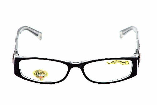 Ed Hardy Eho718 Eyeglasses Eho 718 Black Crystal Optical Frames