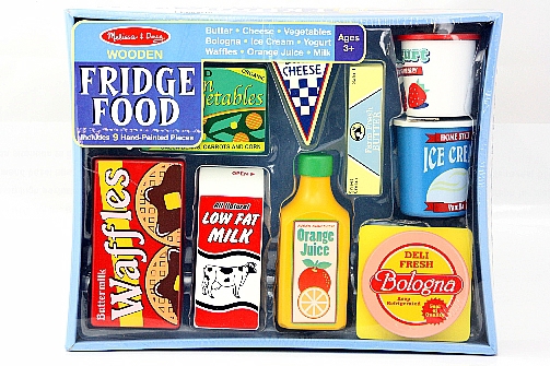 melissa and doug wooden fridge food