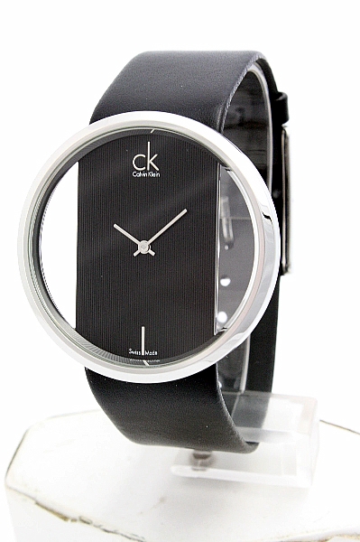 Calvin Klein K9423107 CK Watch Ladies Glam Transparent Glass Leather