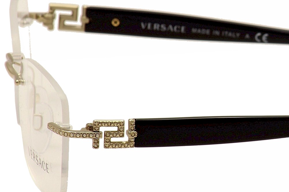 Versace Women's Eyeglasses VE1225B VE/1225/B Rimless Optical Frame