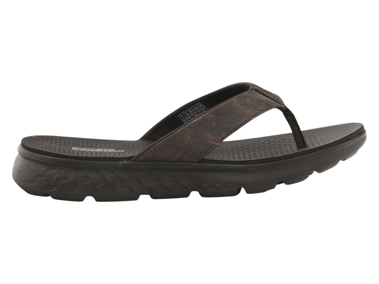 skechers men's on the go flip flops 