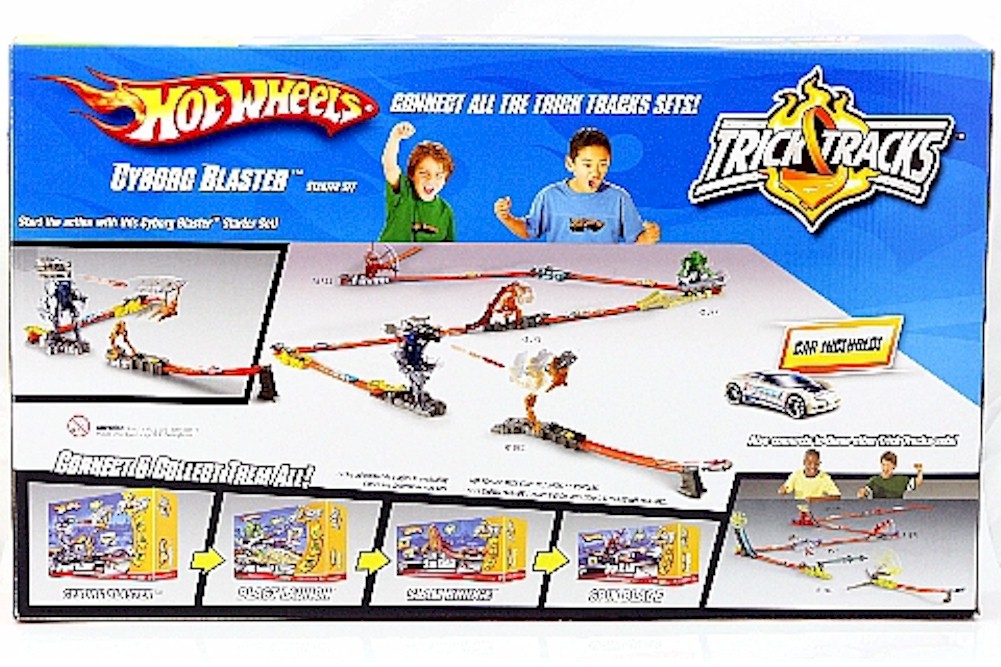 Hot Wheels Trick Tracks Cyborg Blaster Starter Toy Set Ages 4+