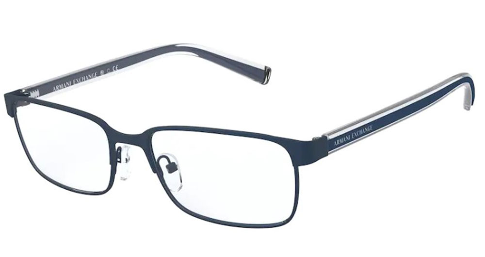 EAN 8056597213240 product image for Armani Exchange Eyeglasses Frame Men's AX1042 6113 Matte Blue 56 18 140 - Black  | upcitemdb.com