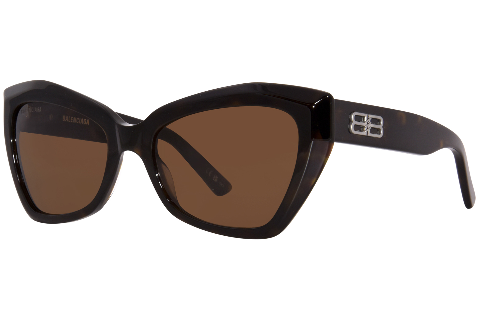 Balenciaga BB0271S 002 Sunglasses Women's Havana/Brown Cat Eye 56-19 ...