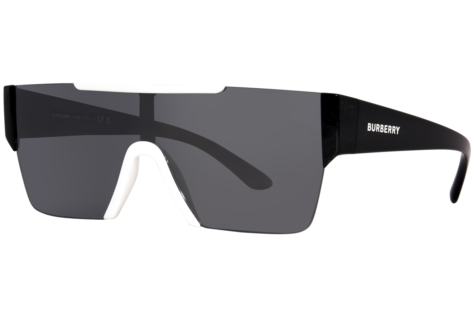 EAN 8056597887793 product image for Burberry B 4291 4049/6G Sunglasses Men's White Black/Grey Mirror Rectangle 38mm  | upcitemdb.com