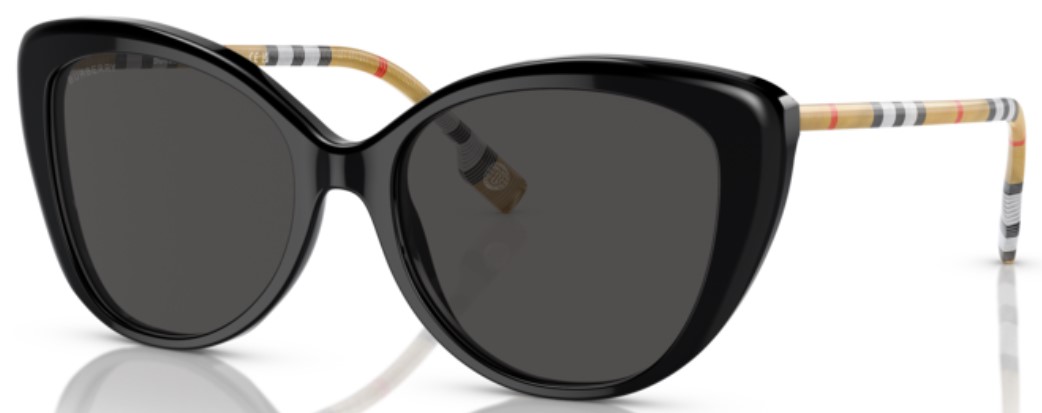 EAN 8056597920254 product image for Burberry BE4407 385387 Sunglasses Women's Black/Dark Grey Cat Eye 54 17 140 - Le | upcitemdb.com