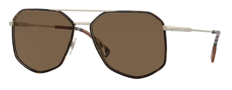 EAN 8056597734196 product image for Burberry Ozwald BE3139 110973 Sunglasses Men's Light Gold/Dark Havana/Brown 58mm | upcitemdb.com