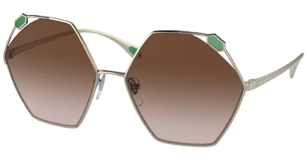 EAN 8056597461221 product image for Bvlgari BV6160 278/13 Sunglasses Women's Pale Gold/Brown Gradient 58 16 140 - Le | upcitemdb.com