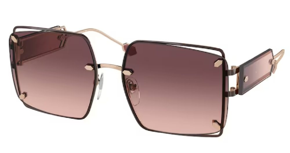 EAN 8056597498678 product image for Bvlgari BV6171 20648D Sunglasses Women's Pink Gold Oxblood/Clear Grad. Pink 59mm | upcitemdb.com