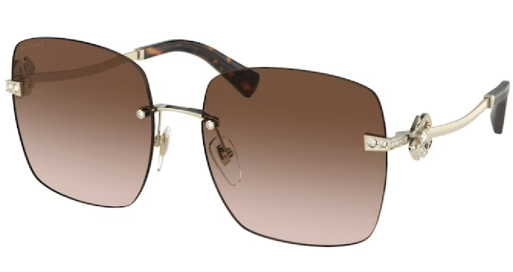 EAN 8056597617390 product image for Bvlgari BV6173B 278/13 Sunglasses Women's Pale Gold/Brown Gradient 58 17 140 - L | upcitemdb.com