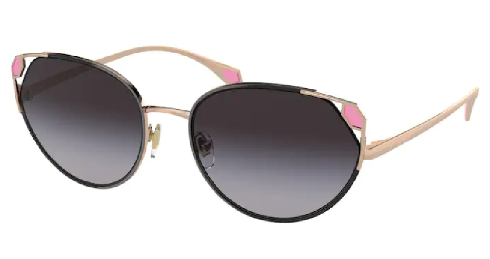 EAN 8056597614641 product image for Bvlgari BV6177 20238G Sunglasses Women's Pink Gold Black/Grey Gradient 56 18 140 | upcitemdb.com