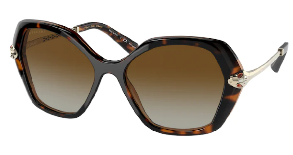 EAN 8056597512015 product image for Bvlgari BV8241KB 5496T5 Sunglasses Women's Havana Brown/Polarized Brown 55mm - L | upcitemdb.com