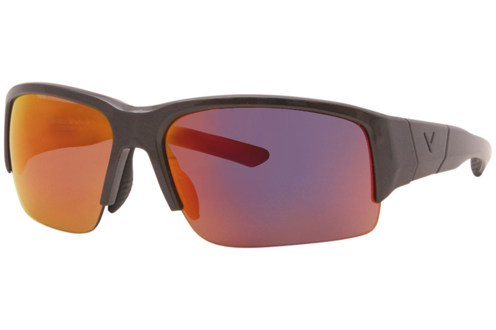 Callaway Sunglasses Men's Haskell Gry Grey/Blue-Orange Mirror 64-16-130mm