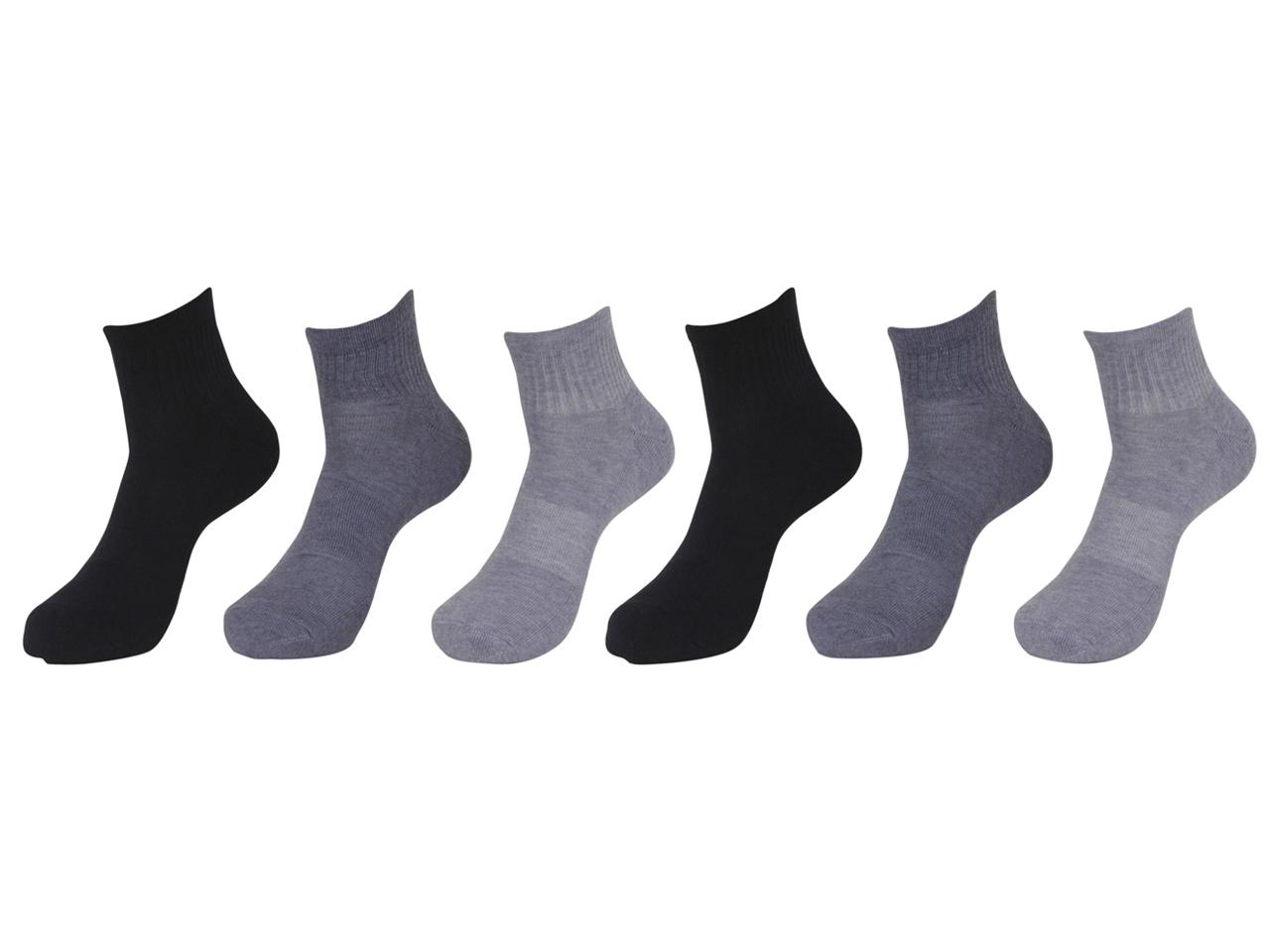 Calvin Klein Men's 6-Pairs Black Sport Quarter Crew Socks Sz: 7-12/One ...
