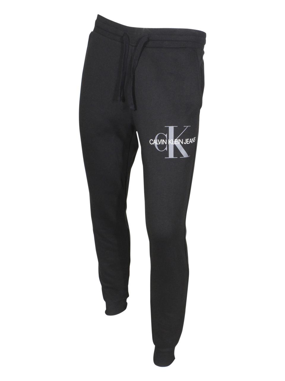 calvin klein black monogram logo lounge pants