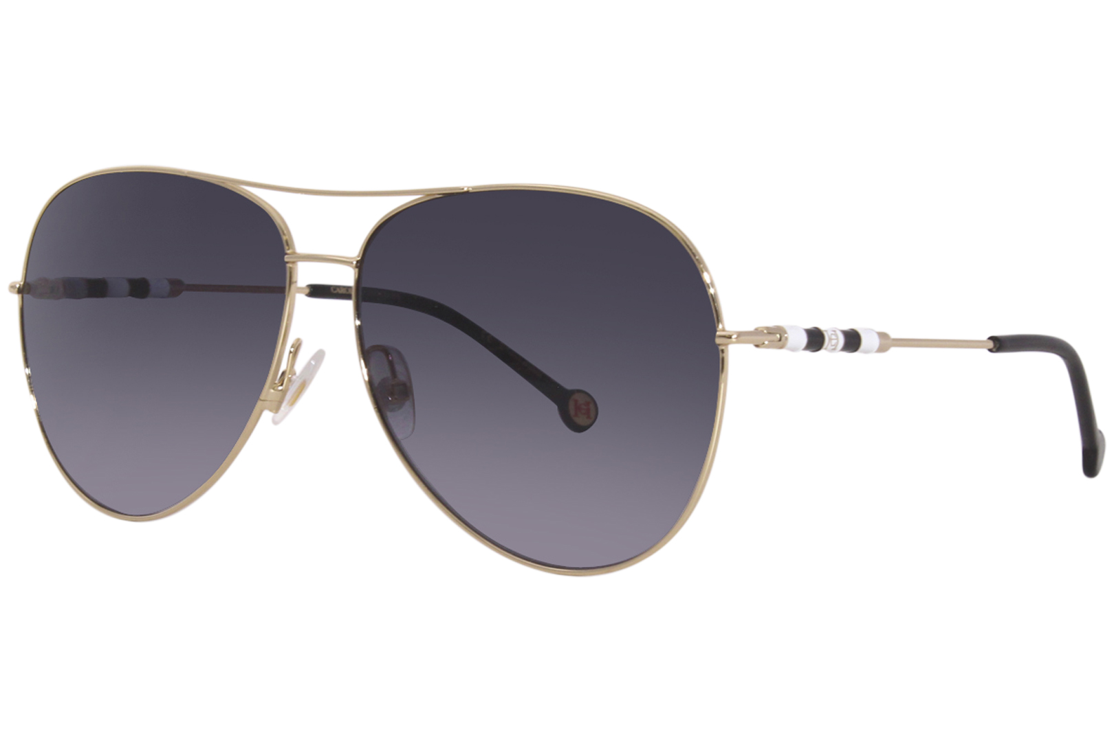 UPC 716736723044 product image for Carolina Herrera CH/0034/S J5G9O Sunglasses Women's Gold/Grey Shaded Pilot 64mm  | upcitemdb.com