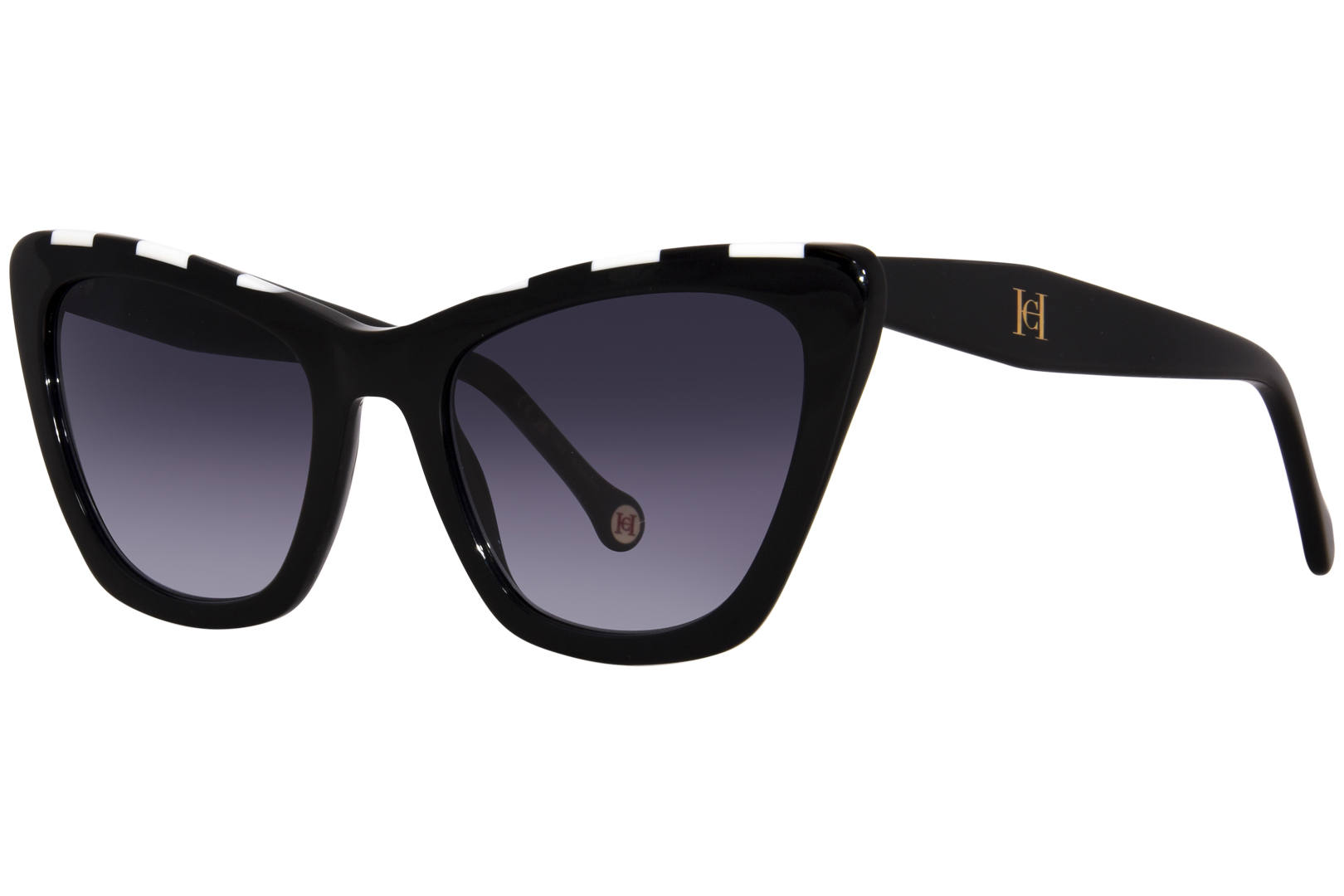 UPC 716736804460 product image for Carolina Herrera HER 0129/S 80S9O Sunglasses Women's Black/White Grey 55 21 145  | upcitemdb.com