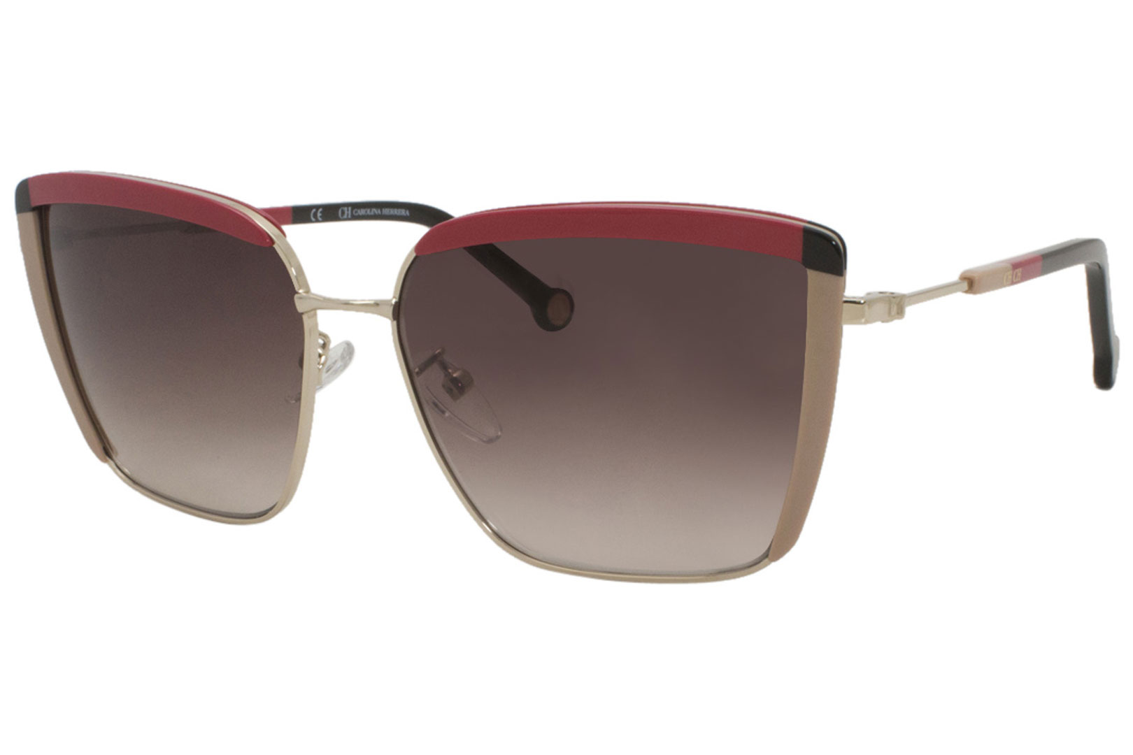 UPC 190605200803 product image for Carolina Herrera Sunglasses SHE148 300Y Black Red Gold/Brown Gradient 57 15 140  | upcitemdb.com