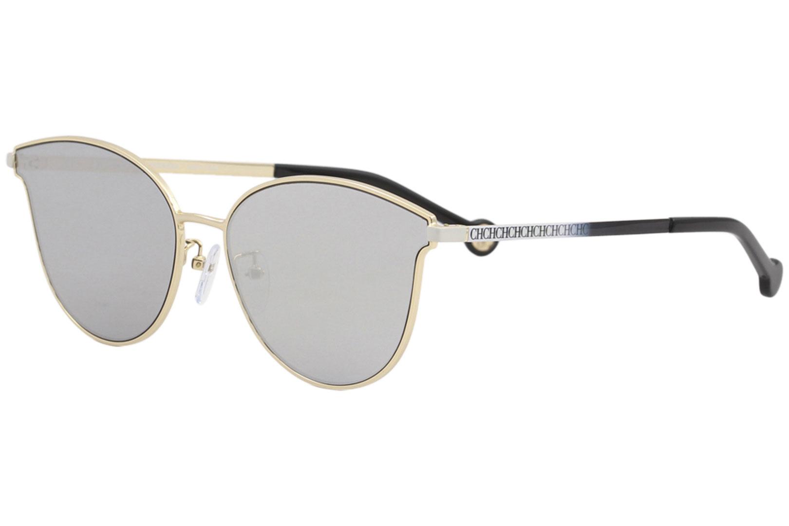 UPC 190605031872 product image for CH Carolina Herrera SHE104 SHE/104 300X Gold/White Square Sunglasses 59mm - Lens | upcitemdb.com