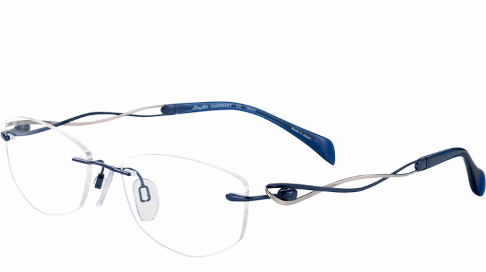Charmant Line Art Eyeglasses Women's XL2146 BL Blue Titanium 52-17-135mm