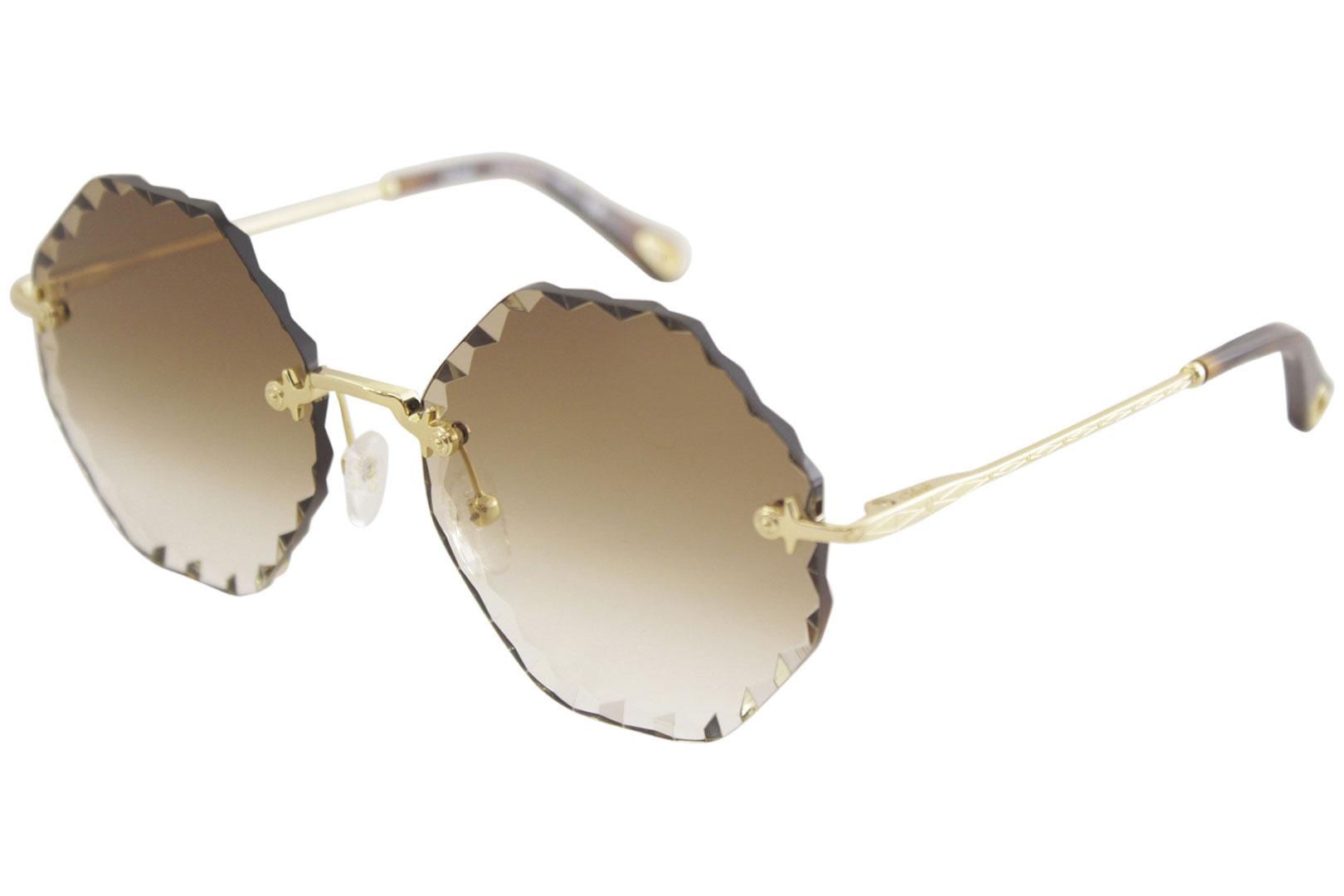Chloe Women's CE143S CE/143/S 742 Gold Fashion Round Sunglasses 58mm ...