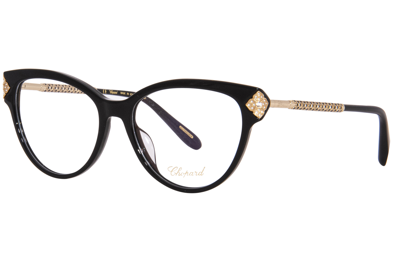 Chopard VCH332S 0700 Titanium Eyeglasses Women s Black Full Rim 54