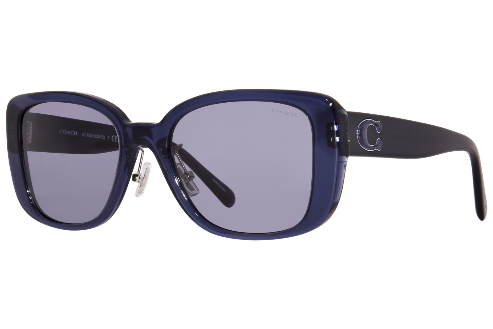 UPC 725125387286 product image for Coach CD472 HC8352 571480 Sunglasses Women's Transparent Blue/Blue Solid 54mm -  | upcitemdb.com