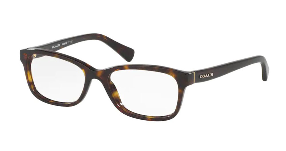 Coach Hc6089 5120 Eyeglasses Women S Tortoise Full Rim Rectangle Shape 51mm