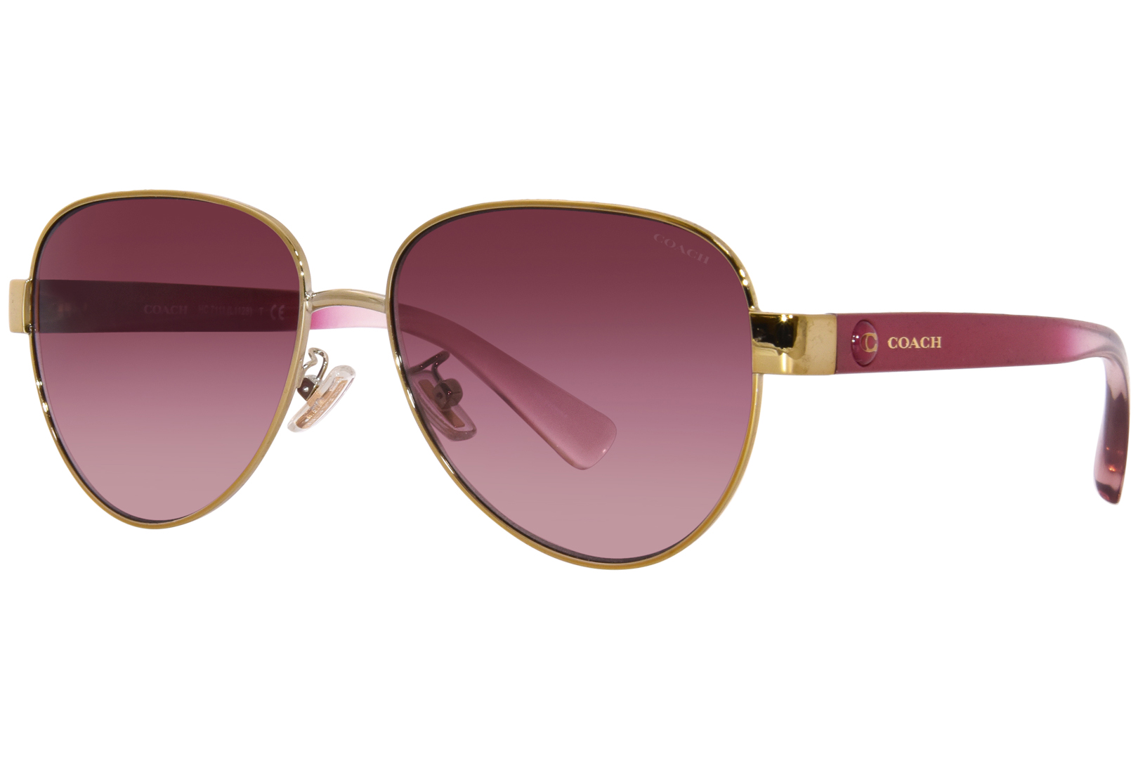 UPC 725125108362 product image for Coach Sunglasses Women's HC7111 90058H Light Gold/Burgundy Gradient 57 15 140mm  | upcitemdb.com