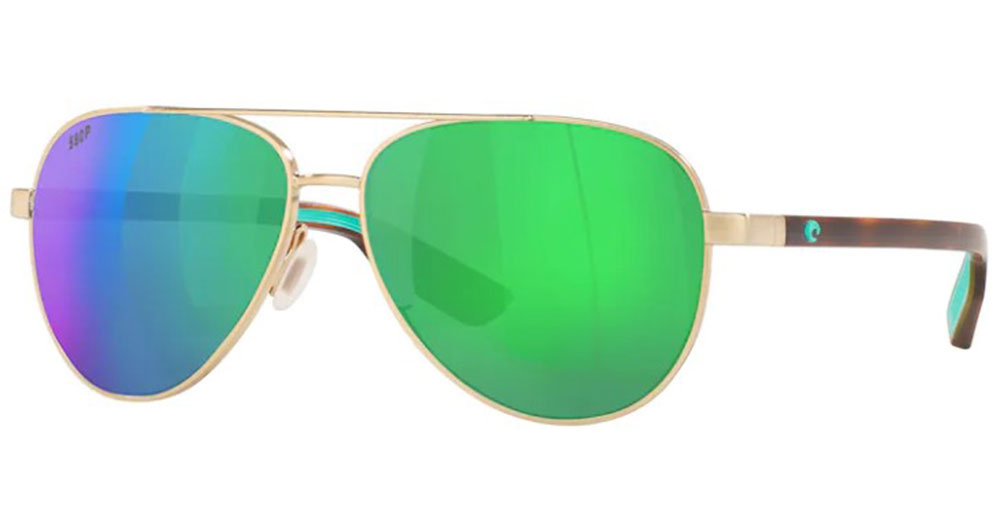 UPC 097963844468 product image for Costa Del Mar Polarized Peli 06S4002 02 Sunglasses Brushed Gold/Green Mirror - L | upcitemdb.com