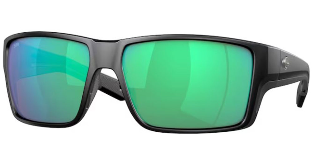 UPC 097963911160 product image for Costa Del Mar Polarized Reefton Pro 06S9080 02 Sunglasses Men's Black/Green - Le | upcitemdb.com