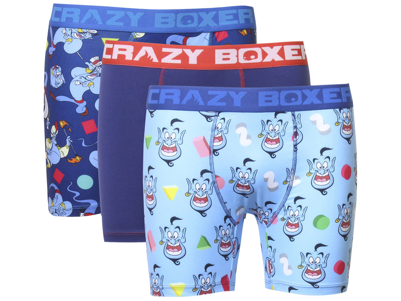 CrazyBoxer Men's Aladdin Genie Boxer Briefs Underwear Graphic 3-Pairs