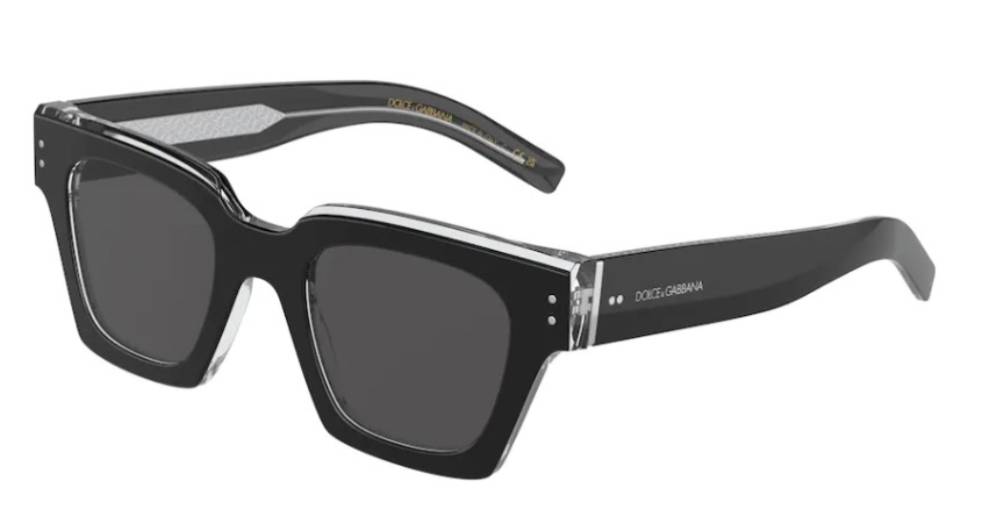 EAN 8056597713566 product image for Dolce & Gabbana DG4413 337552 Sunglasses Men's Black/Crystal/Grey 48 23 145mm -  | upcitemdb.com